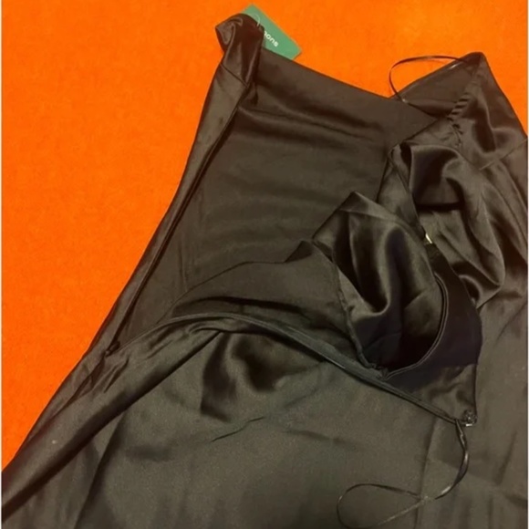 Blue Blush black draped back strapless satin bustier mini dress NWT - Picture 10 of 10